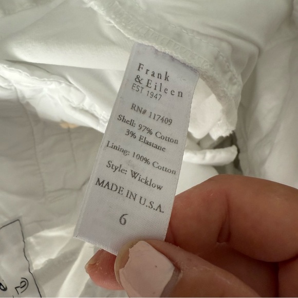 Frank & Eileen Chino Pants Wicklow Twill in White - Picture 6 of 8